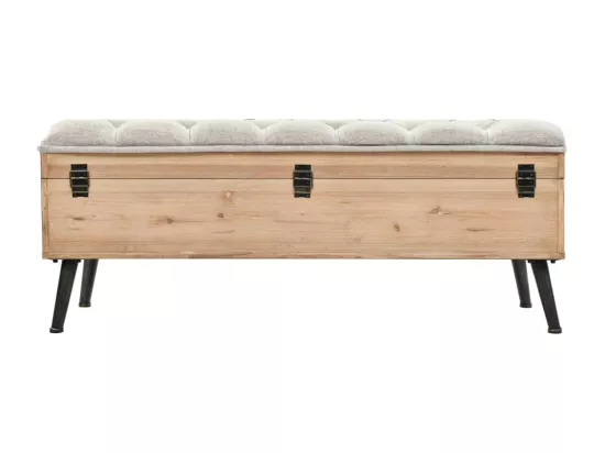Banc de rangement 110 cm Bois de sapin massif