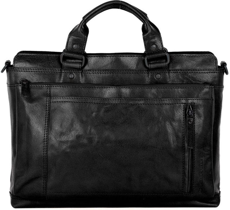 Spikes & Sparrow - Bennie Business Bag - Zwart - Laptoptas - Geschikt voor 14 inch
