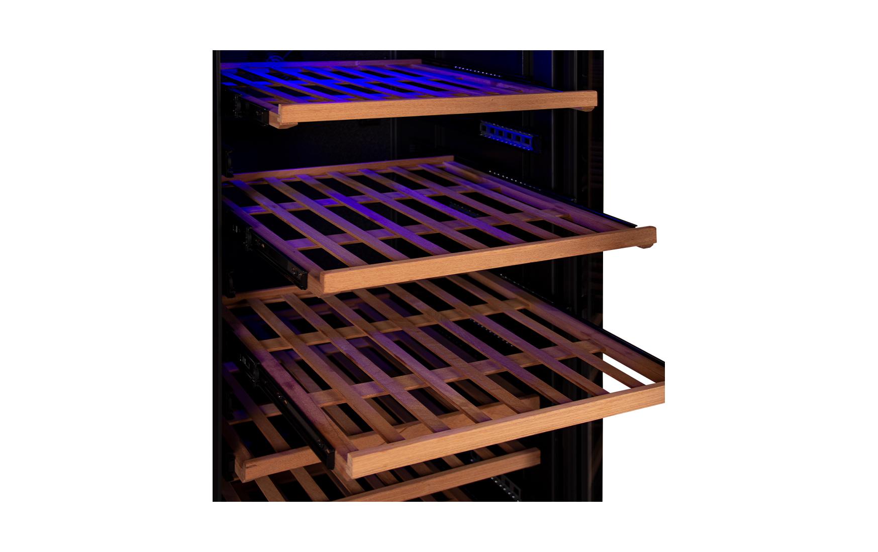 Weinklimaschrank Bodega BWS188 Schwarz, Rechts<br>Freistehender Weinschrank