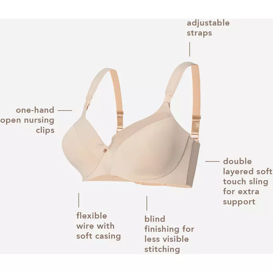 Noppies Gepolsterter Still-BH Shiny Matt + nursing bra Moonlight