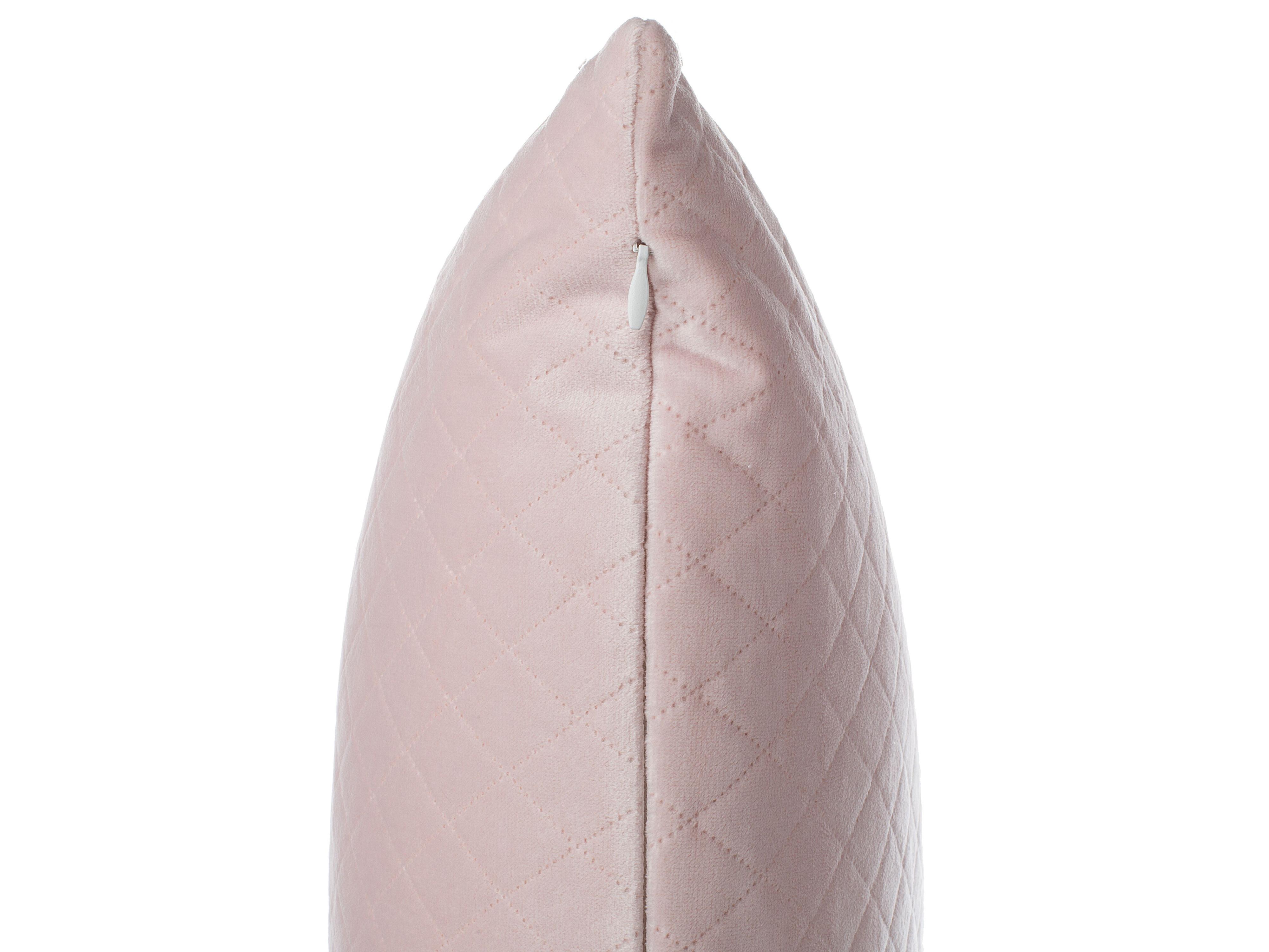 Set van 2 sierkussens PASQUE Fluweel 45 x 45 cm Roze effen