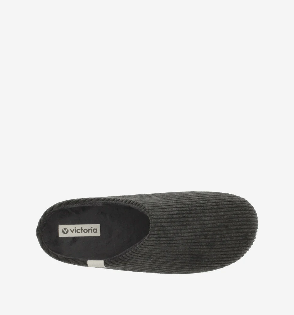 NORTE CORDUROY SLIPPERSNEGRO