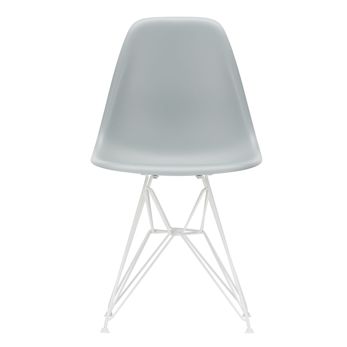 Eetkamerstoel DSR RE wit onderstel light grey