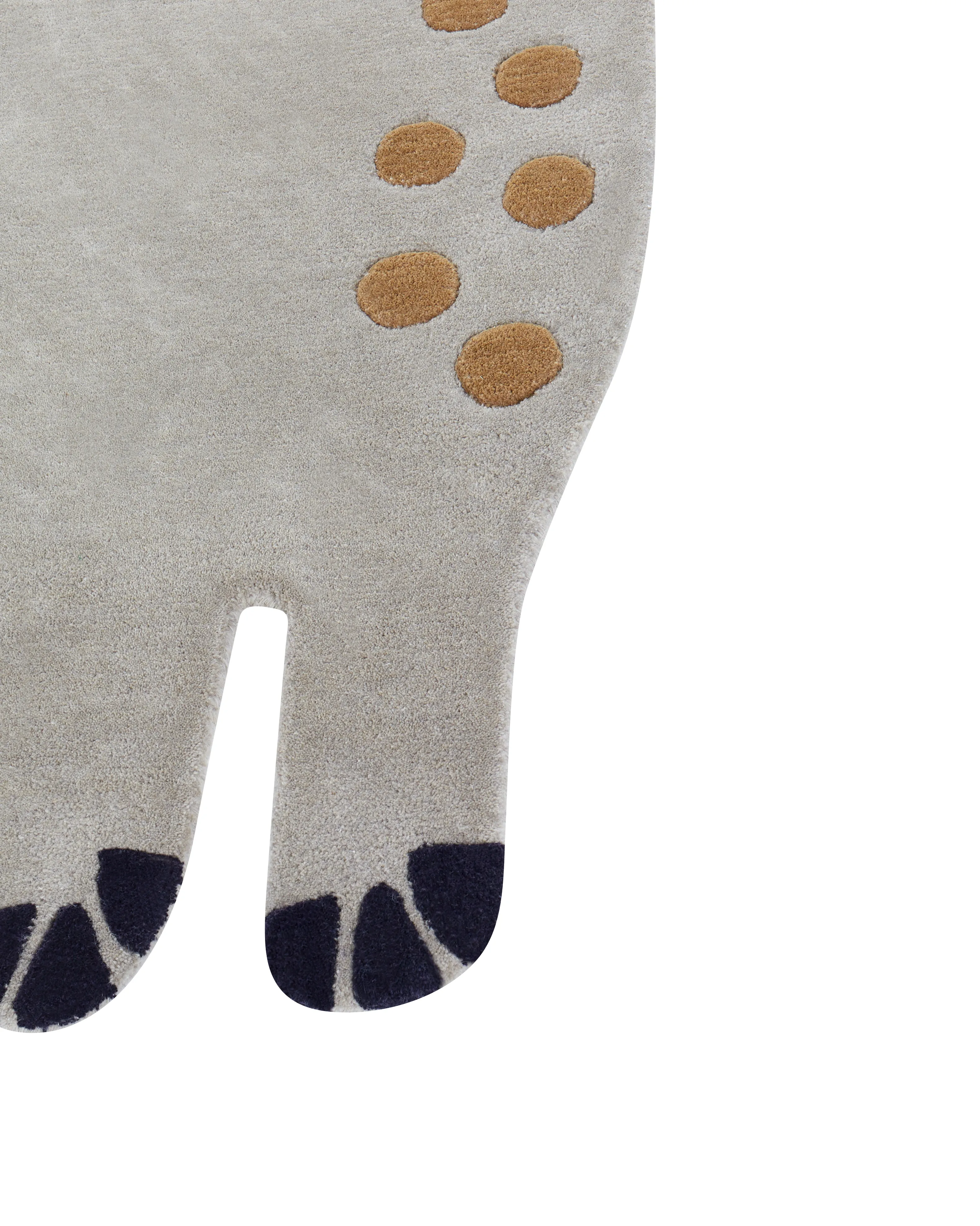 Kindervloerkleed DINO Grijs 100 x 160 cm Wol