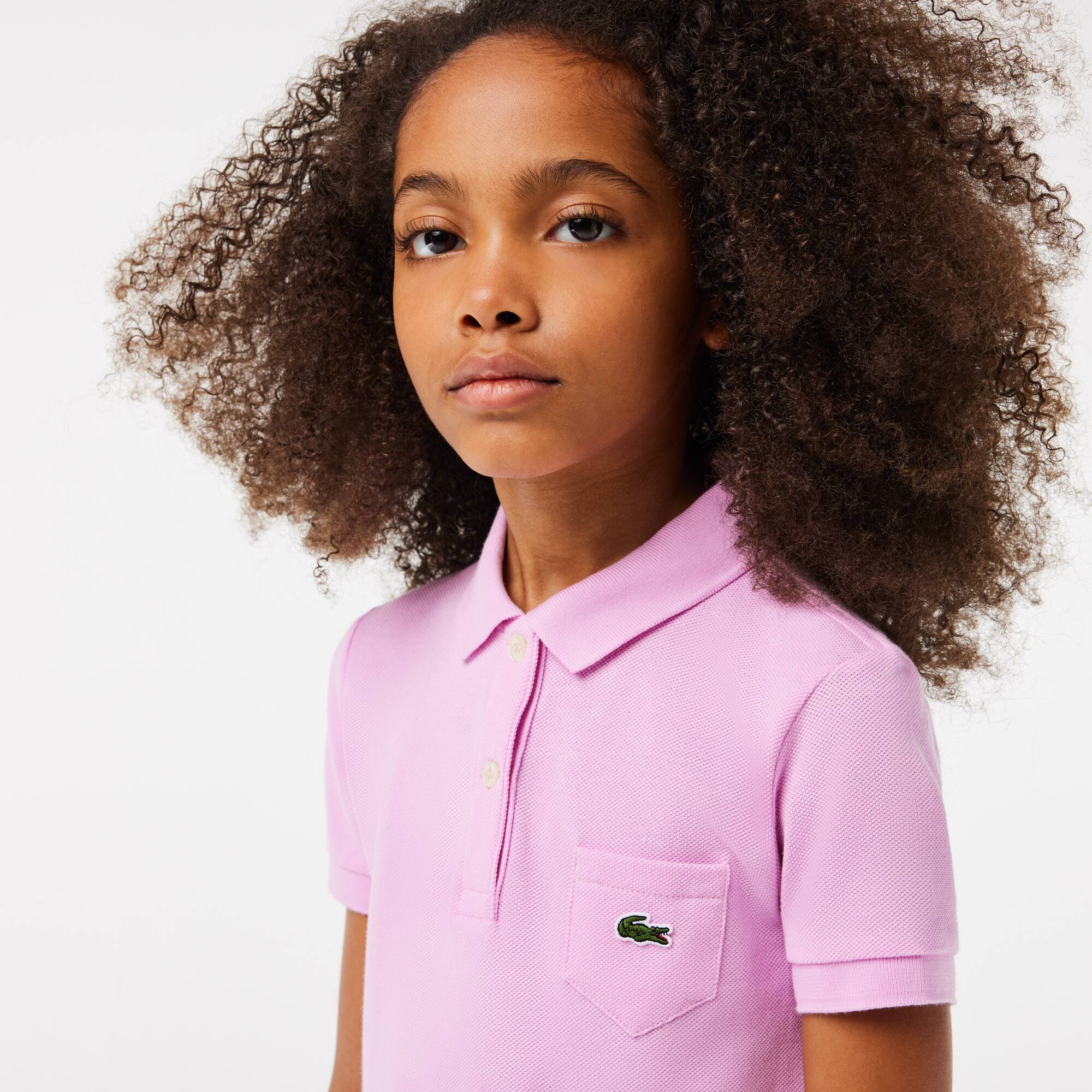 Mädchen Kleid im Polo-Style aus Baumwolle Hosen & Kleider - Rosa - Lacoste - Mädchen