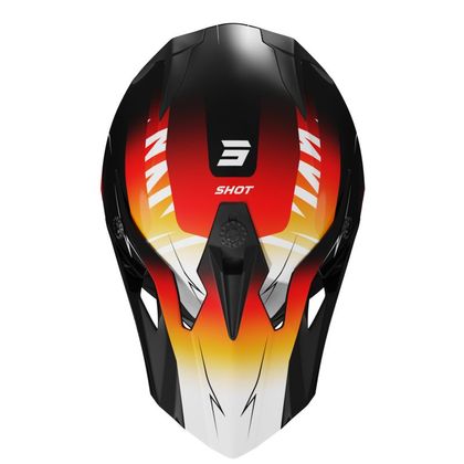 Casque cross Shot PULSE KID - X-TREM - Orange / Rouge