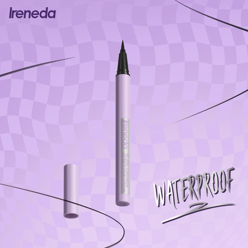 IRENEDA - 24-uurs langhoudende vloeibare eyeliner - 2 kleuren