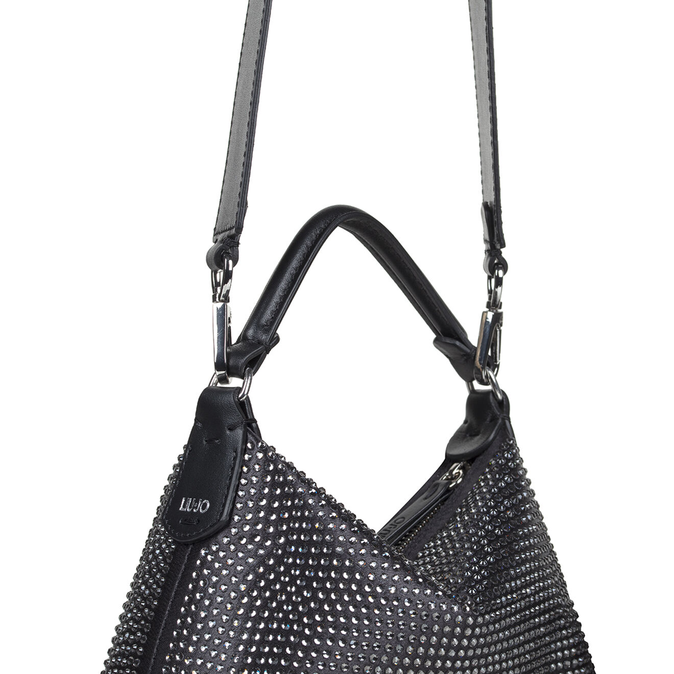 Leonie Hanne x Liu-Jo Sac à main en Cuir Mini Hobo Leonie Hanne X Liu Jo noir - 13x19x7.5 cm