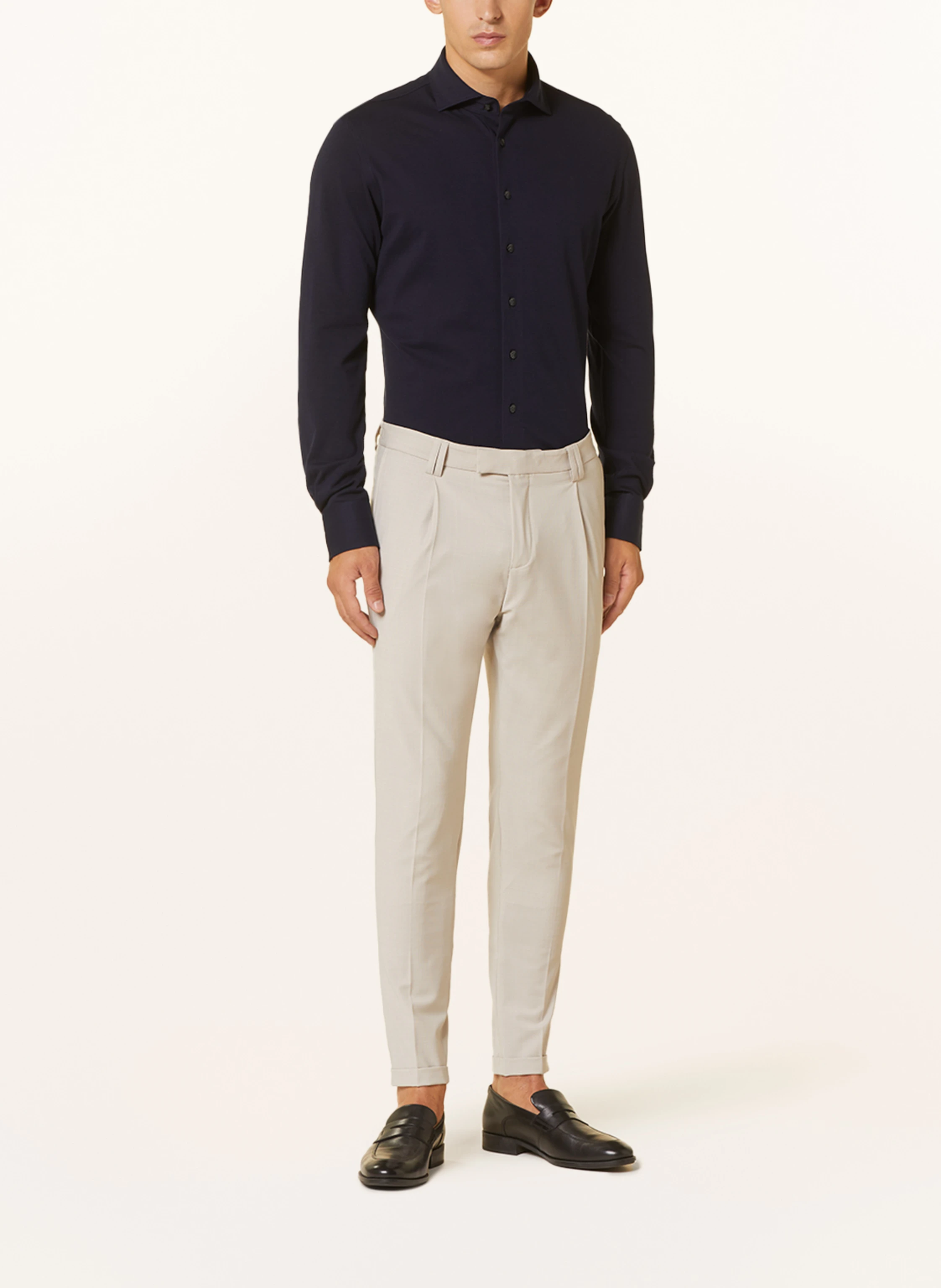 PROFUOMO Piqué-Hemd Slim Fit