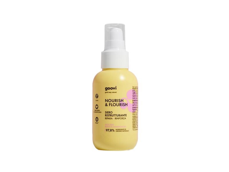 Goovi Haarkur Restrukturierendes Haarserum 100 ml Reparierendes und stärkendes Leave-in-Haarserum mit natürlichen Inhaltsstoffen