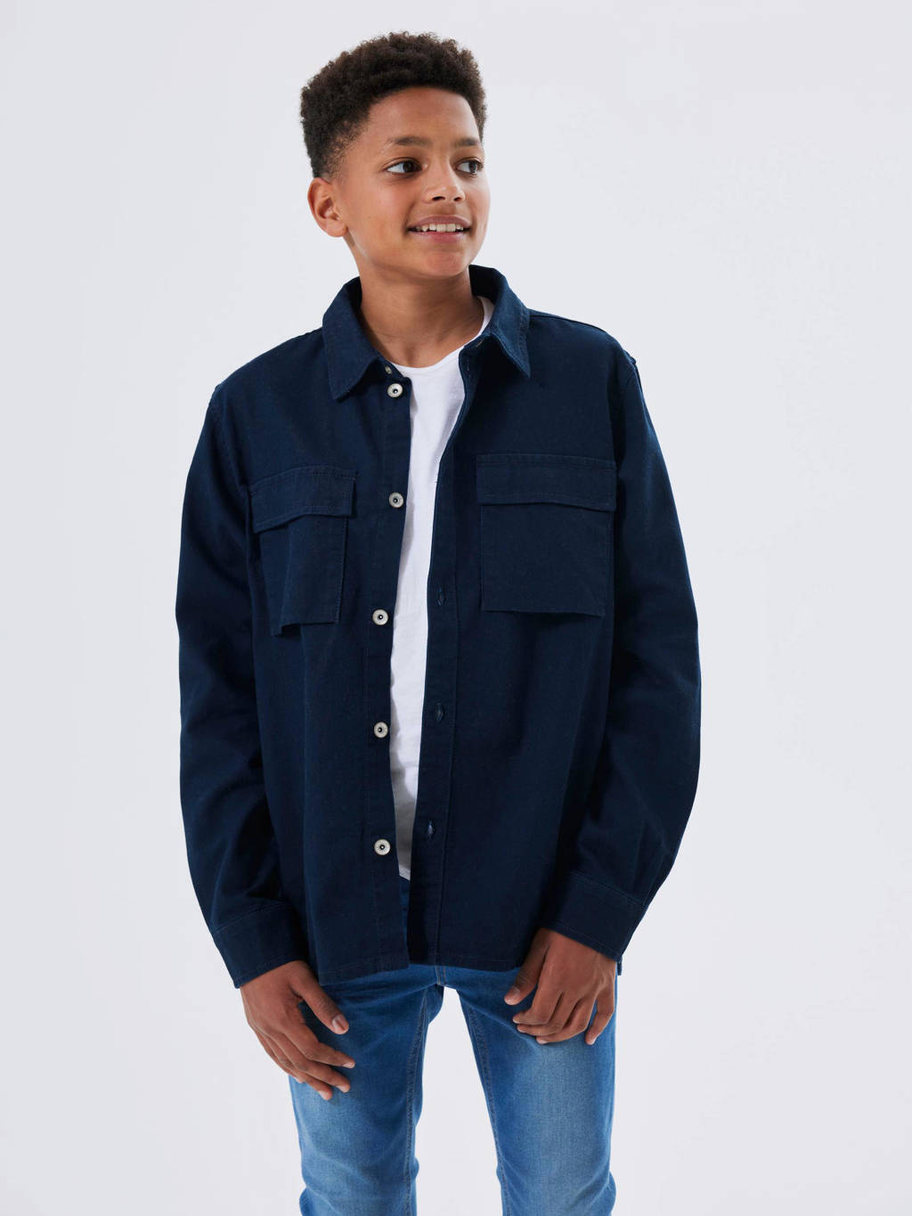 NAME IT overshirt NKMTYPE donkerblauw