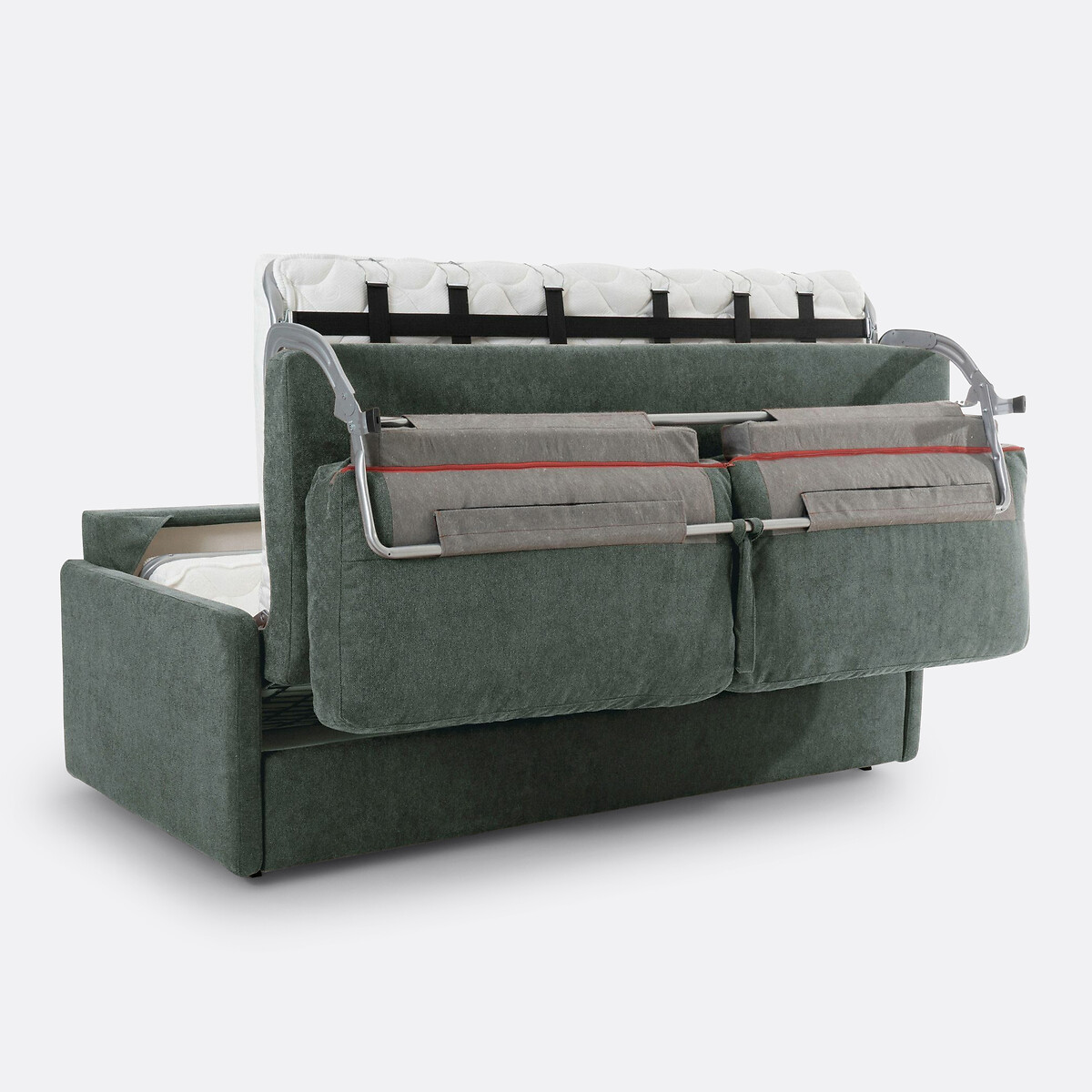 LA REDOUTE INTERIEURS<br>Cama alta, tecido texturizado, Bultex Marta