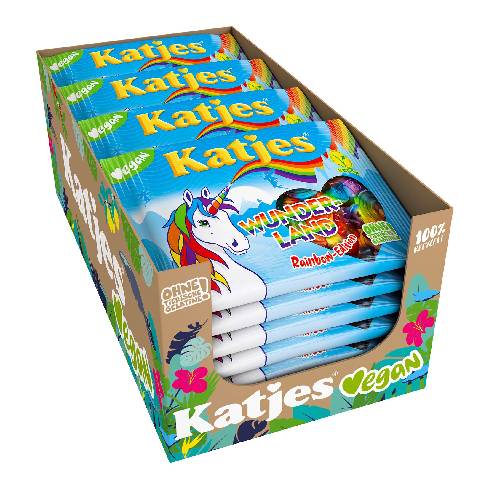 Katjes Fruchtgummi Wunderland Rainbow 175 g, 22er Pack