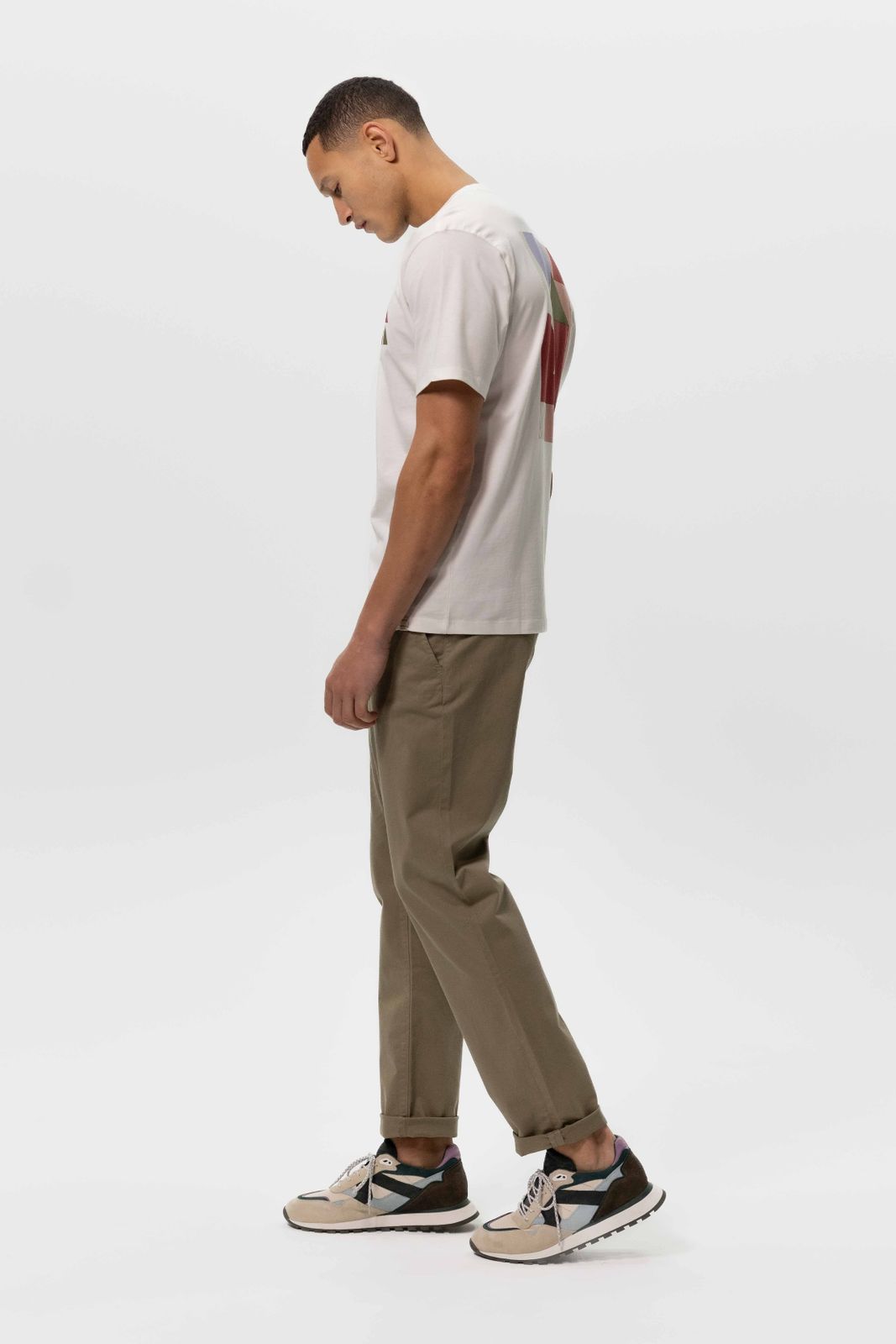 Groene katoenen chino
