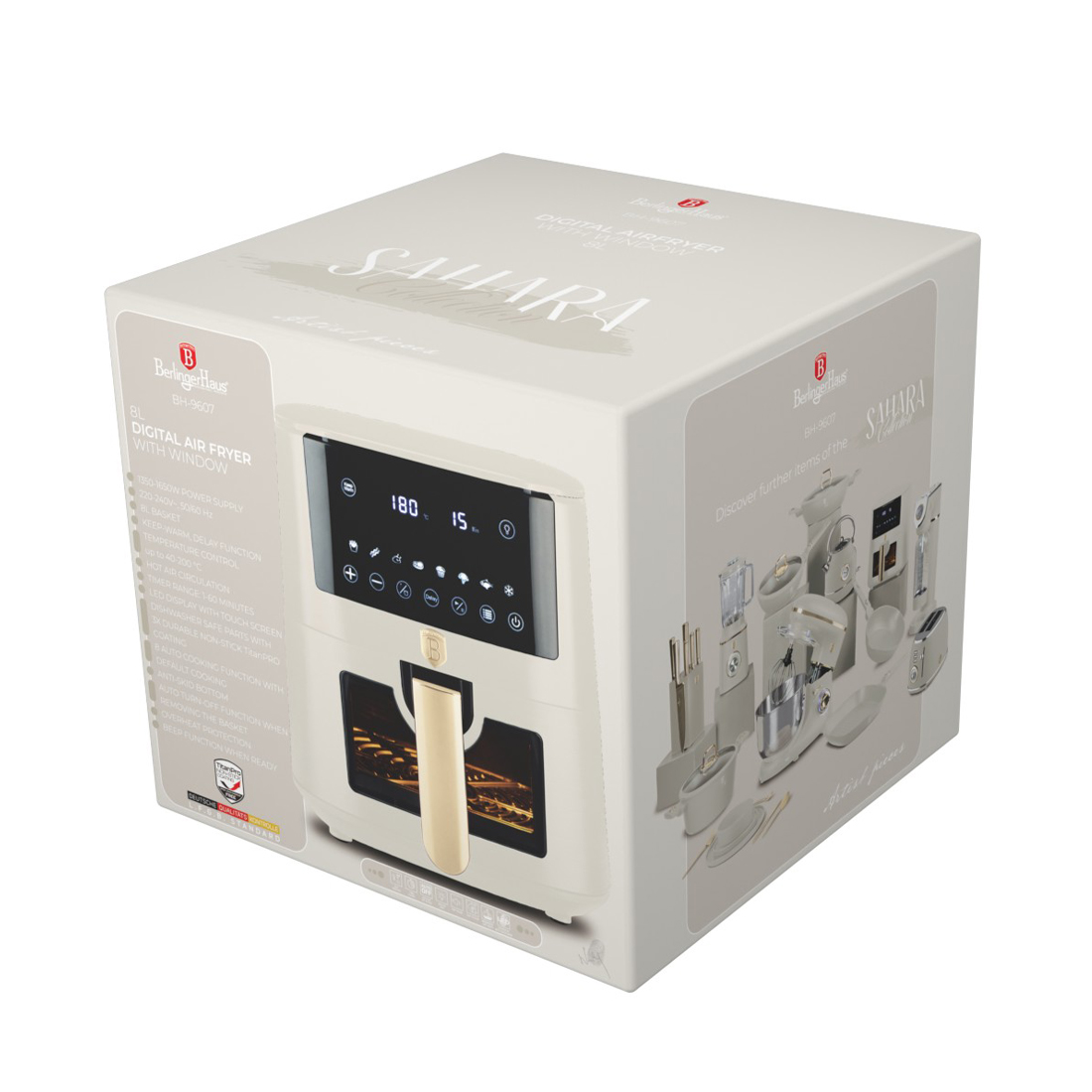 Berlinger Haus Heissluftfritteuse 8 Liter matt cream Sahara Collection