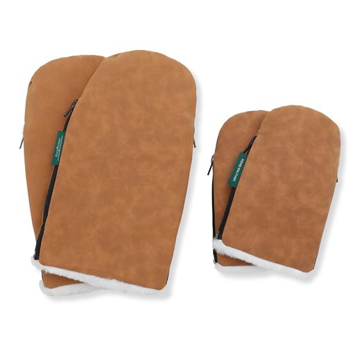 KongWalther Østerbro Bundle Handsker, Brown Faux Suede, One size