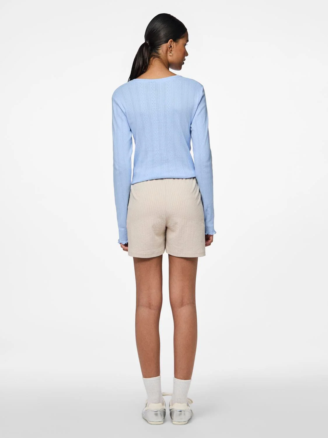 Pieces Pcbrecca Shorts Pb 4624520 silver gray