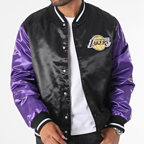 Veste Bomber Los Angeles Lakers Satin 60416379 Noir Violet
