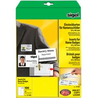 Badges PC pour porte-badges, 54 x 90 mm