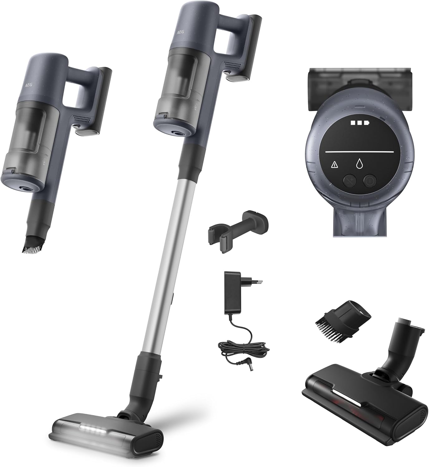 AEG 6000 Akku-Staubsauger, 103.000 U/Min, 175.000 dPa, Digitalmotor, Testsieger ETM Testmagazin, Kabellos, bis zu 99 Prozent Staubaufnahme, 40Min Laufzeit, Entnehmbarer 21,6V Akku, Leicht, AP61CB21DB