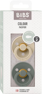 BIBS Colour Smokk 2-Pack Lateks Str 2 Symmetrisk, Vanilla/Pine