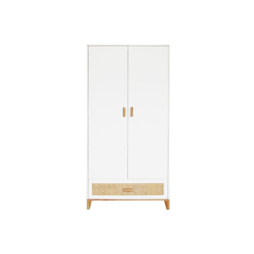 Chambre TRIO Lit 70x140 Commode Armoire NAMI Neige - THEO