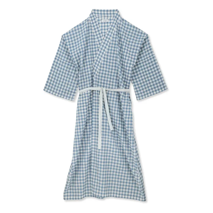Scarlette Ateliers Kimono Libeccio Carreaux | Bleu ciel