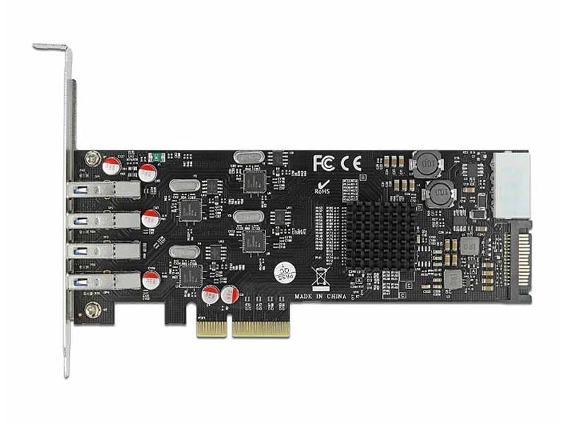 Delock PCI-Express-Karte 89008 USB 3.0 - 4x extern   3x int Quad Channel, Low Profile