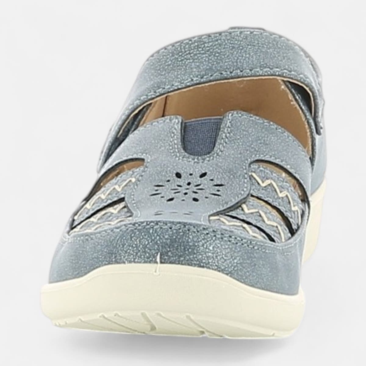 Mocassins pieds sensibles Femme bleu marine