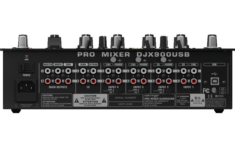 DJ-Mixer DJX900USB<br>5-Kanal-DJ-Mixer mit digitalen Effekten und USB-Audio-Interface