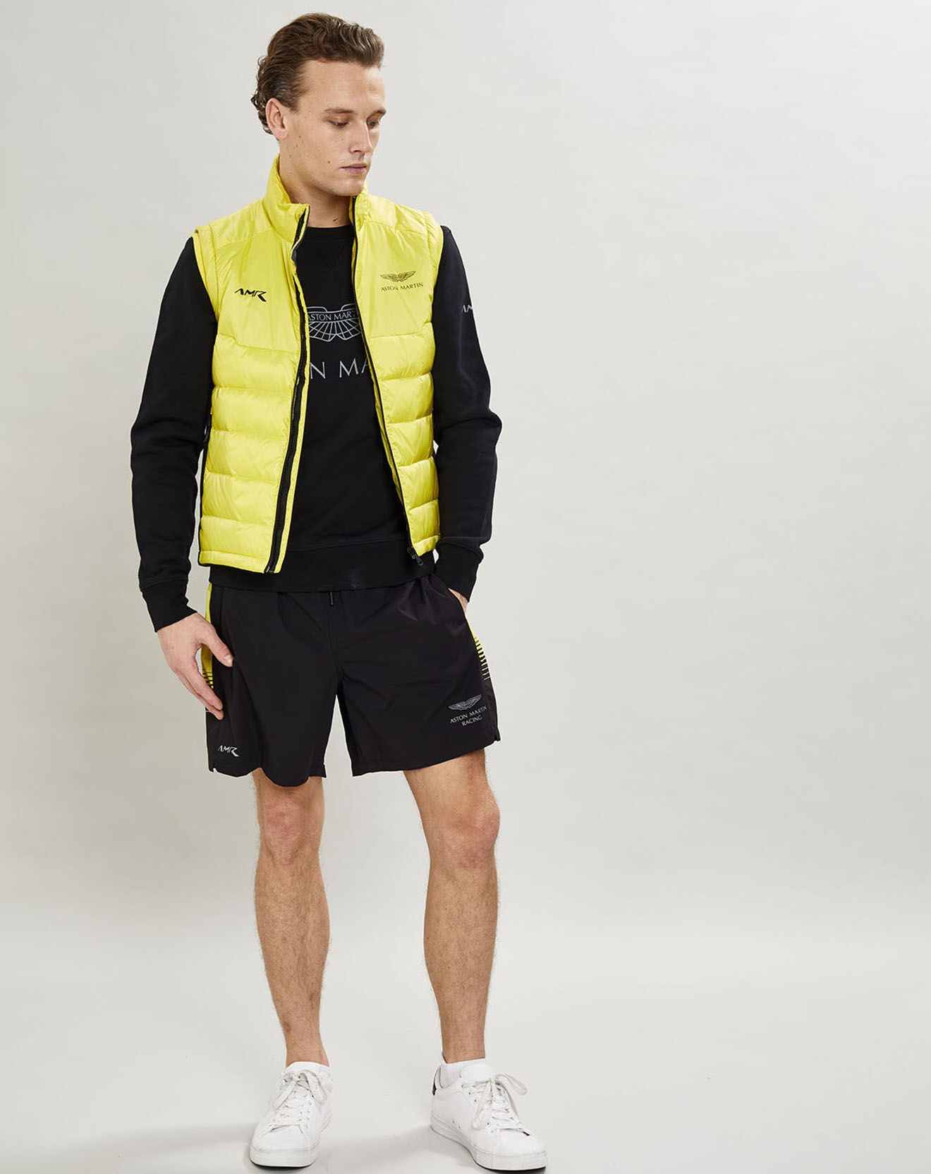 Hackett London Doudoune sans manches Aston Martin Racing jaune clair