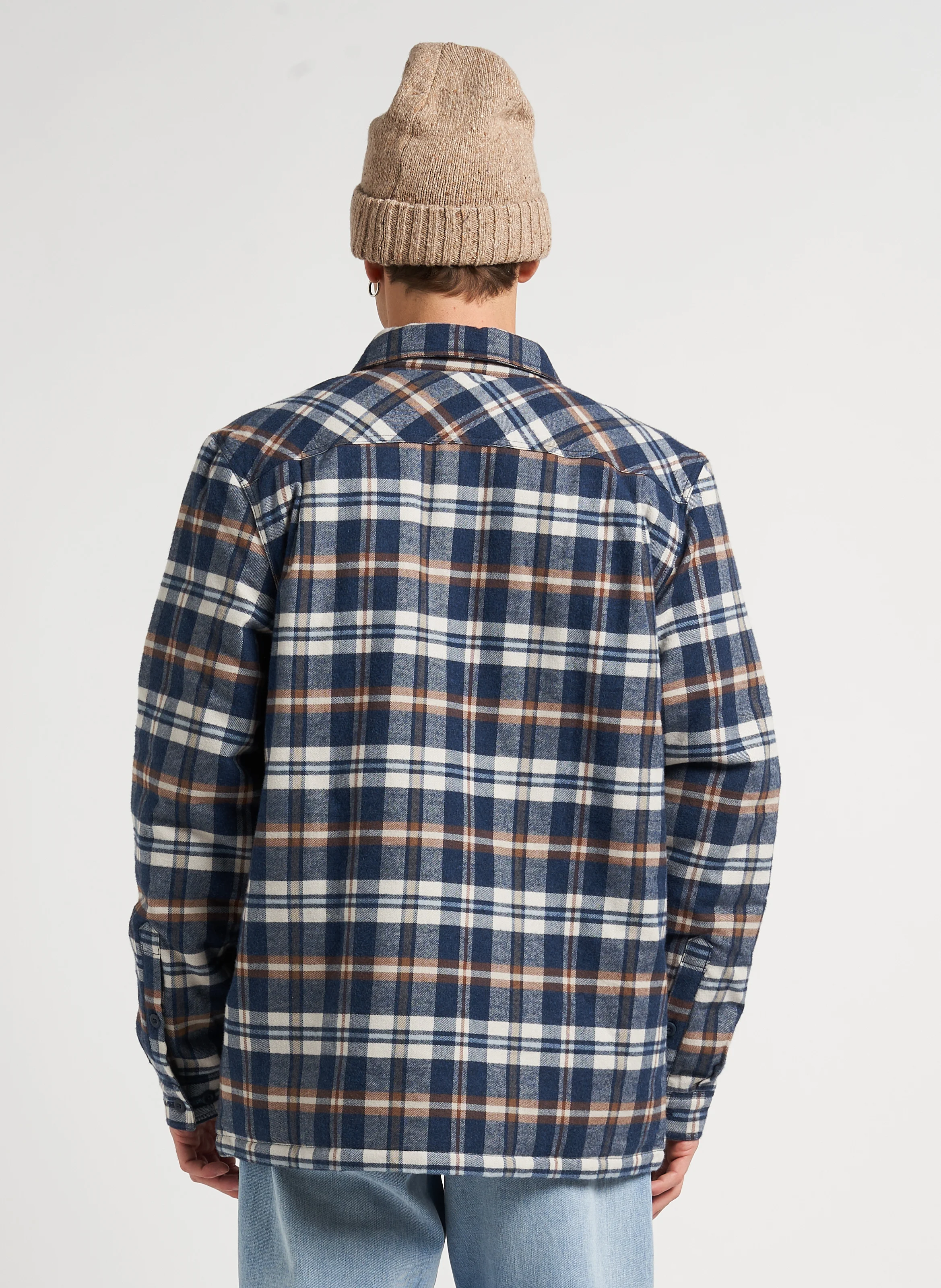 INSULATED - Veste col classique en coton biologique | Bleu