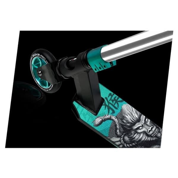 Profesjonell triksscooter SOKE PRO Sølv-Turkis