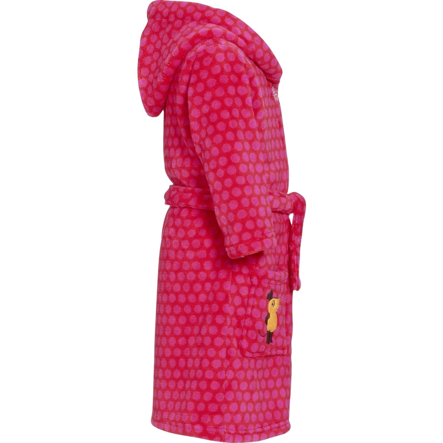 PLAYSHOES Girls Fleece-Bademantel Die Maus rot