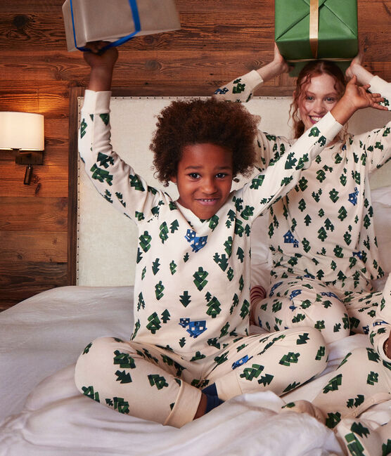 Pyjama imprimé chalet en molleton enfant