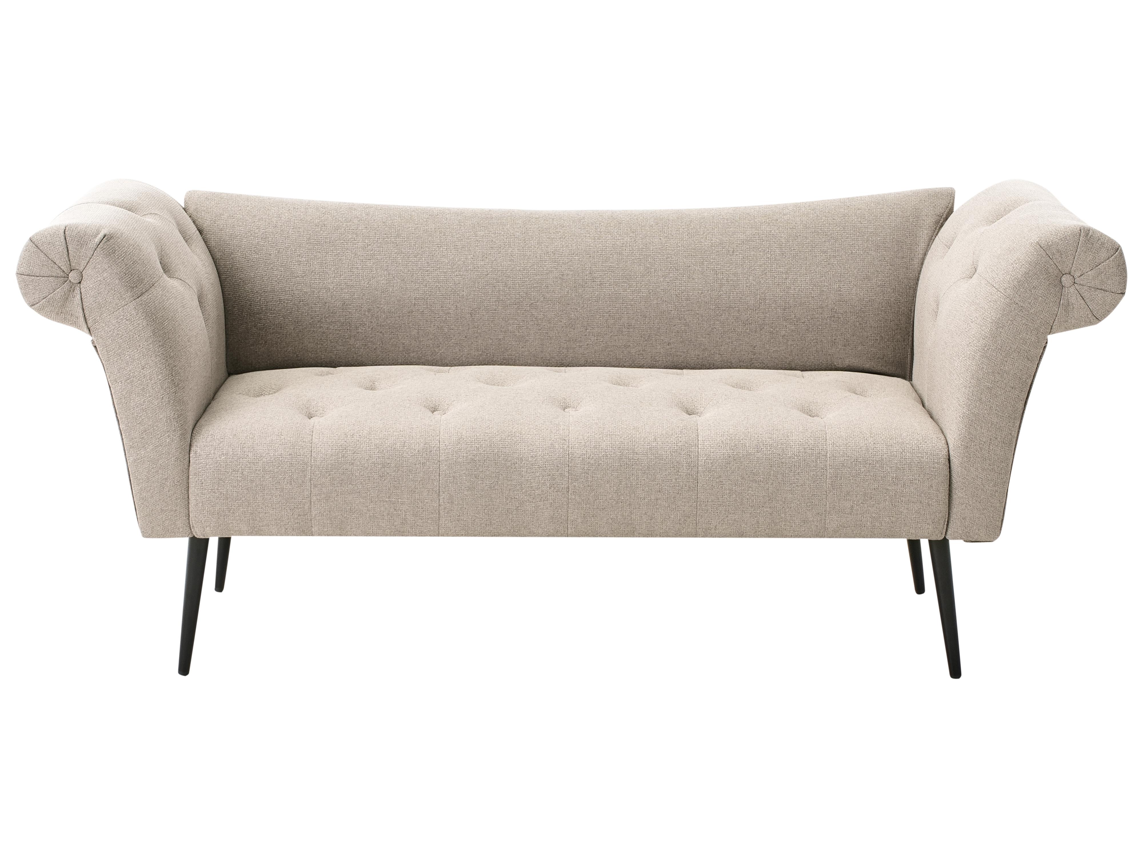 Chaise longue NANTILLY Stof Lichtbruin