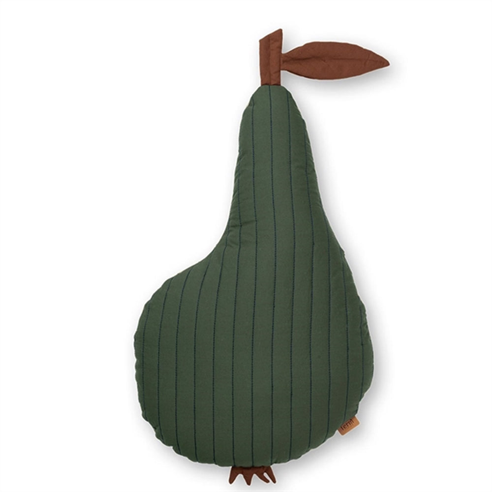 Pear Quilted Cushion Dark Green - Ferm Living | Luksusbaby