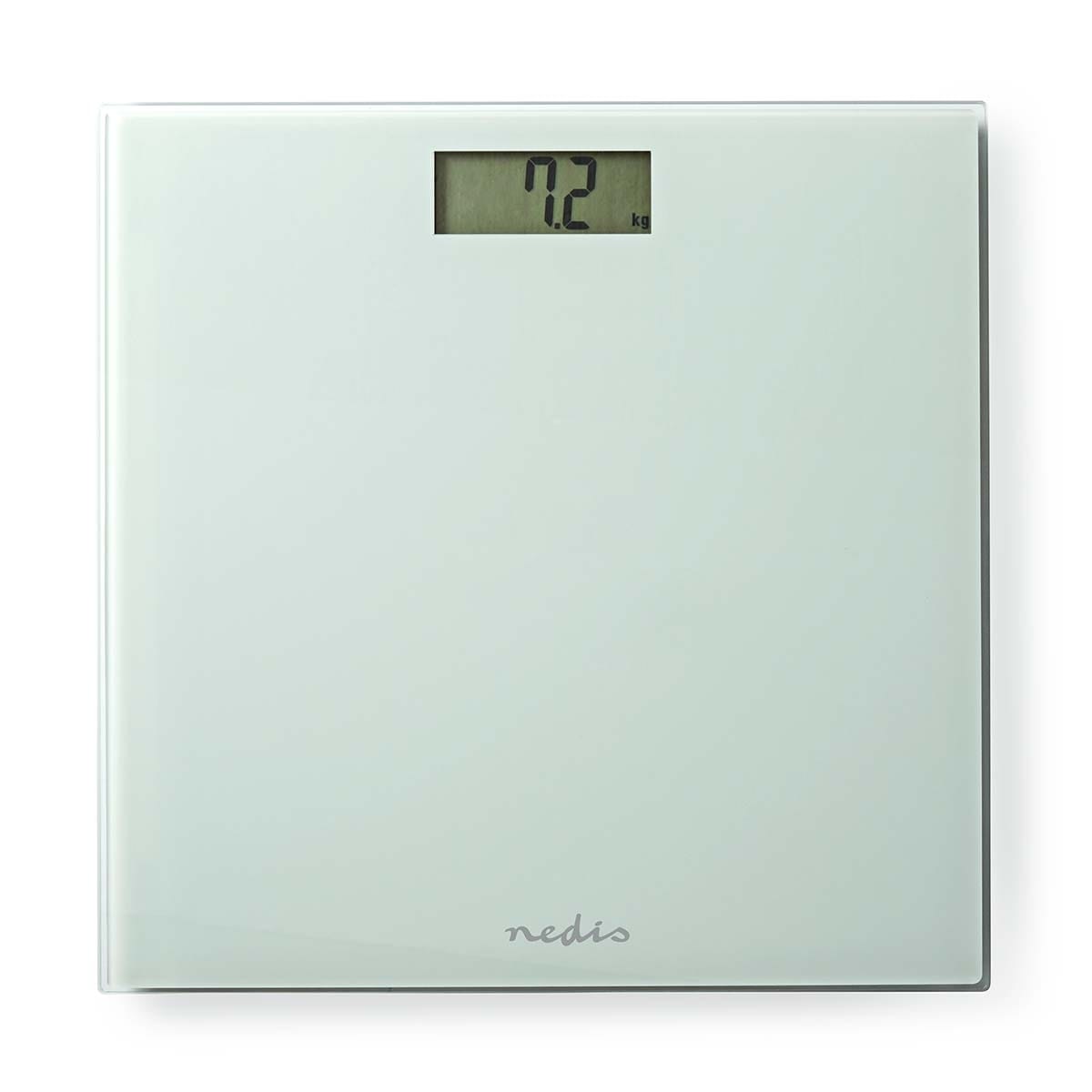 Nedis Personvekt | Digital | Hvit | Herdet Glass | Maksimal vekttrykk: 150 kg