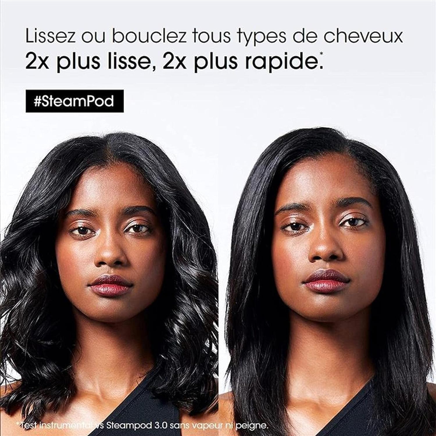 Steampod 3 - Lisseur Vapeur Professionnel 2-en-1 : Lissage & Wavy - Céramique Fer à lisser à la technologie vapeur - Adapté à tous types de cheveux - L'Oréal Professionnel -