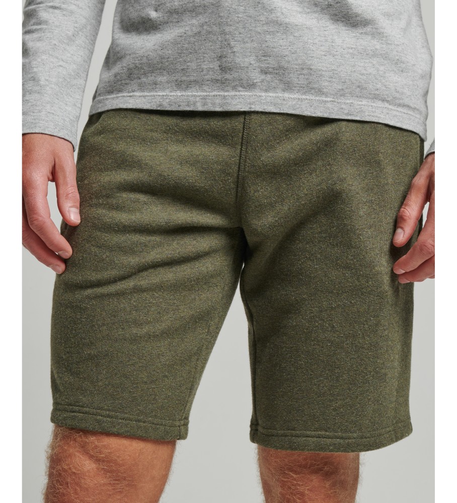 Shorts de malha Superdry Vintage com logo bordado verde