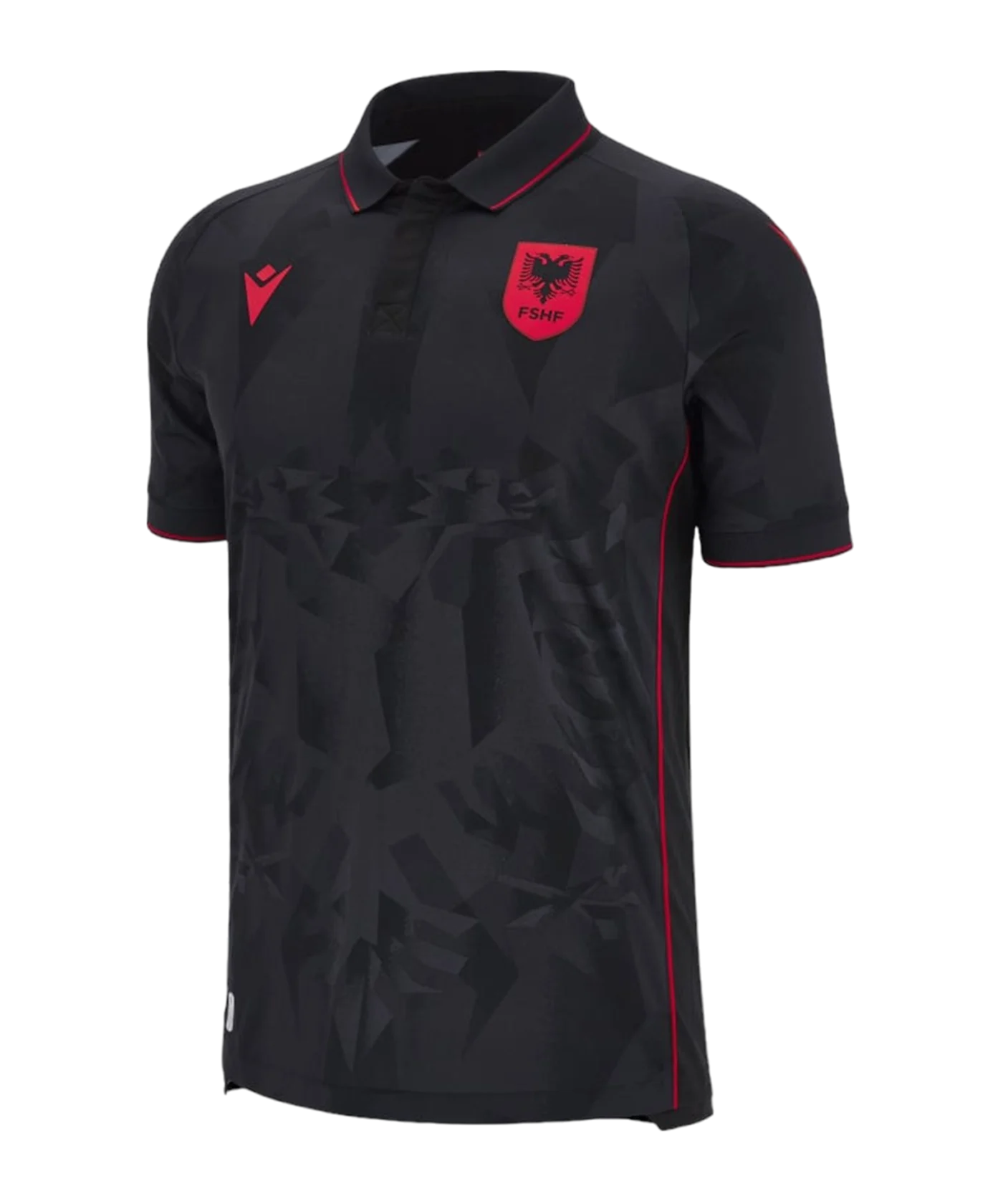 Macron Albanien Trikot 3rd EM 2024 Kids Schwarz