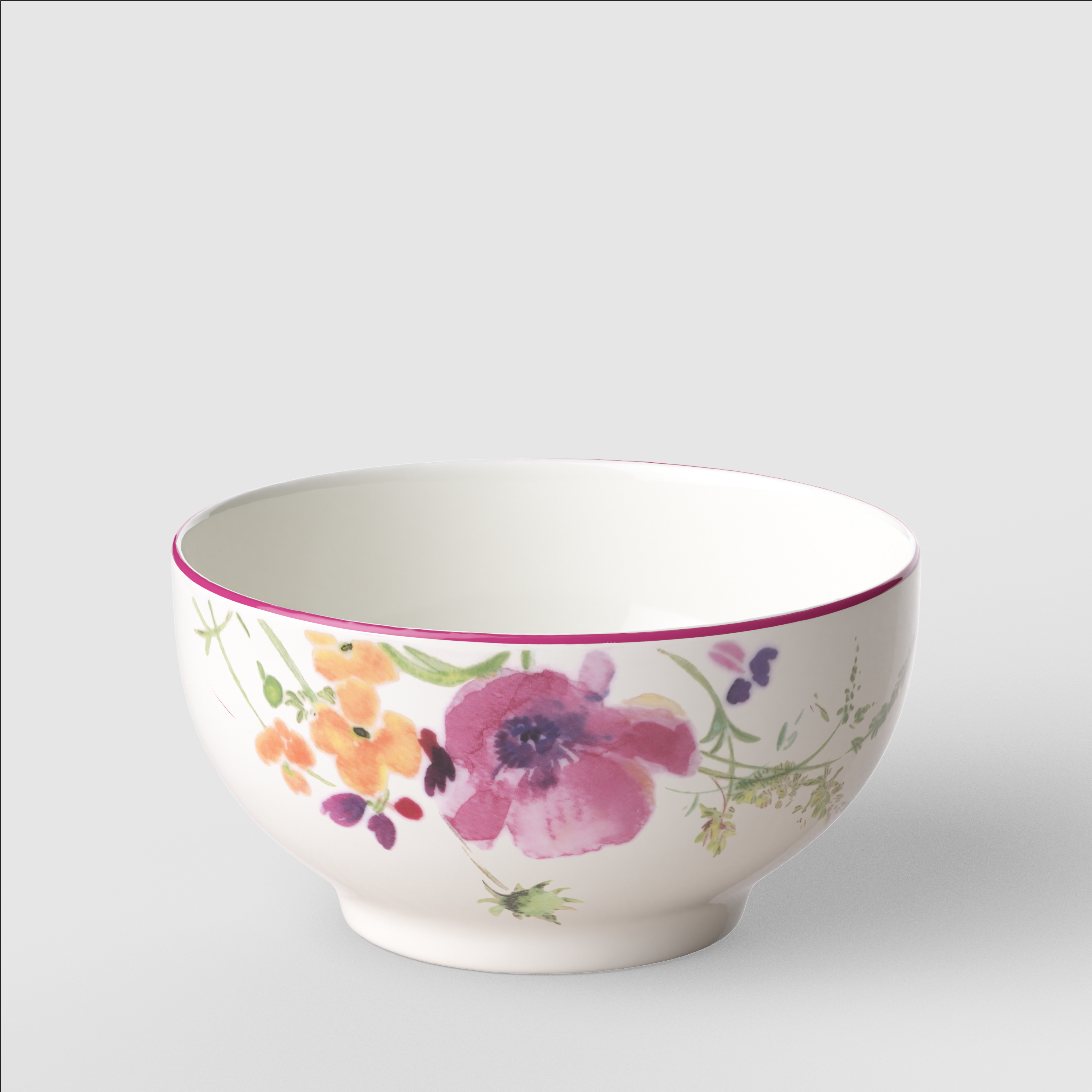 Mariefleur Cereal bowl Multi-colored, 17 oz, Premium Porcelain