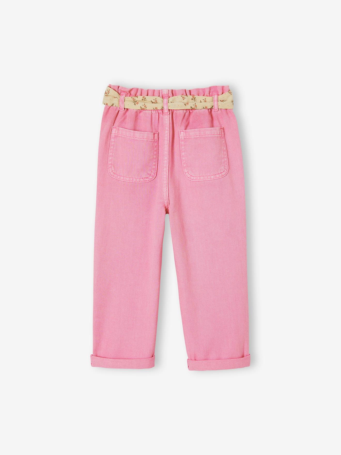 Calça cropped rosa estilo 