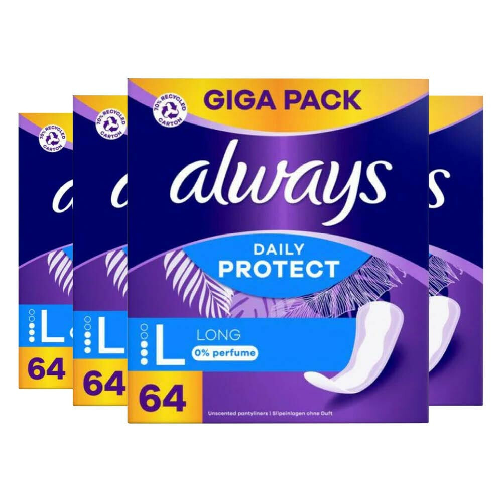 4x Always Daily Protect Inlegkruisjes Long64 stuks
