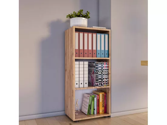 Étagère de bureau en bois Étagère à dossiers Ulas 3f