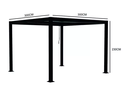 Pergola bioclimatique 3x3 m MILOS