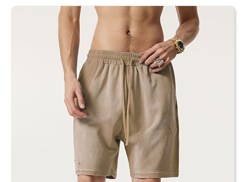 Baethreads - Unisex distressed sweatshorts in 9 kleuren