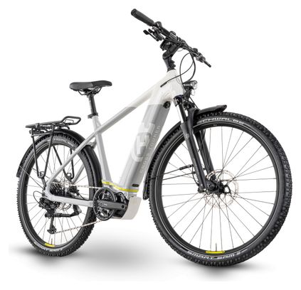Vélo de Ville Electrique Husqvarna Cross Tourer CT1 Gent Shimano Alivio 9V 630Wh 27.5'' Gris / Blanc