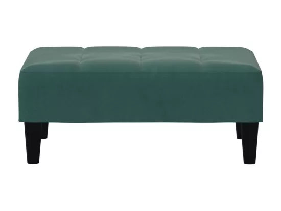 Repose-pied vert foncé 77x55x31 cm velours