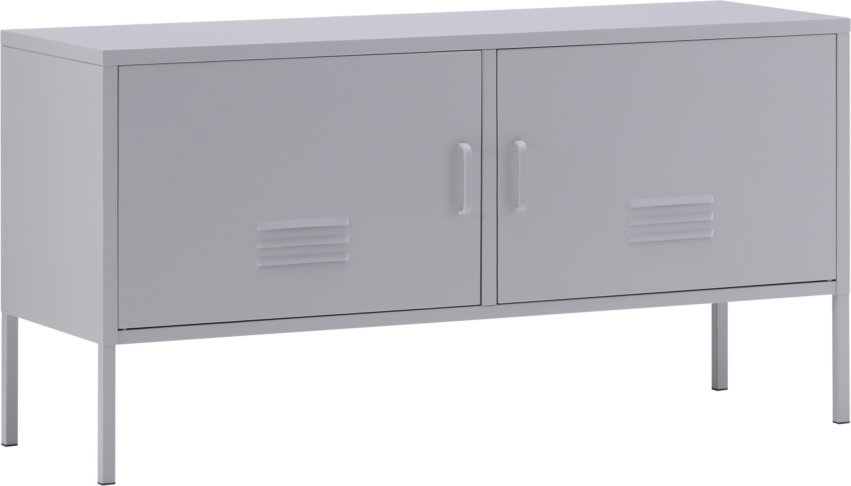MIKO Lowboard Metall lichtgrau118x40xH59 - Hellgrau / B: 118.0 cm x T: 40.0 cm x H: 59.0 cm